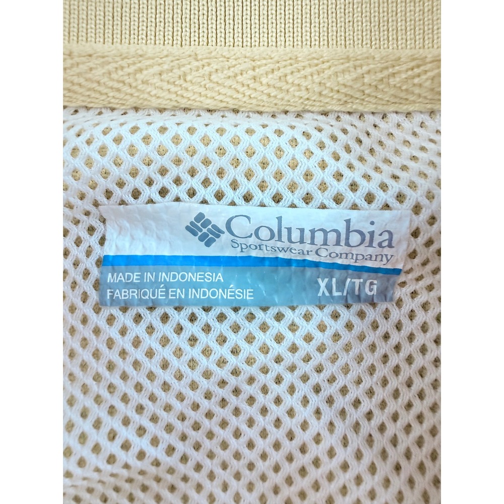 Columbia PFG Mens XL Yellow Omni-Shade Performance Fishing Polo Shirt - Picture 8 of 11